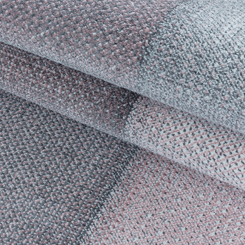 Modern floor rug - Optimism Block Pink/Grey