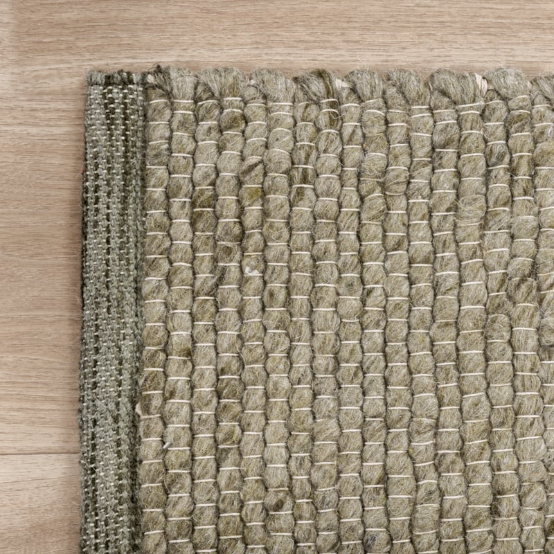Wool Rug - Feline Olive Green/Blended