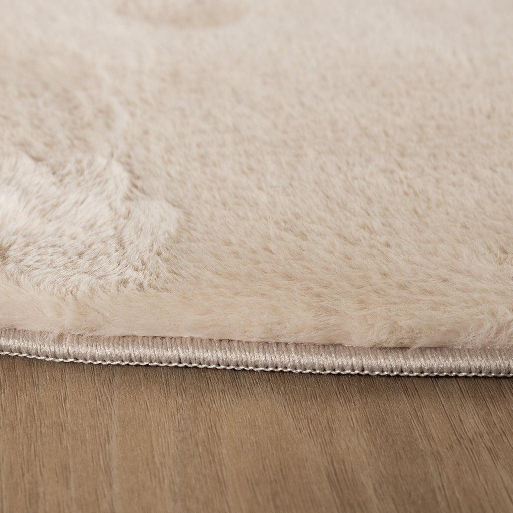 Round Low-Pile Rug – Cozy Beige