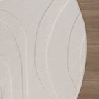 Round Scandinavian Rug - Charm Shapes White