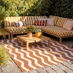 Outdoor Rug - Summer Waves Terracotta