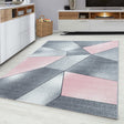 Modern Floor Rug - Brick Pink 1120