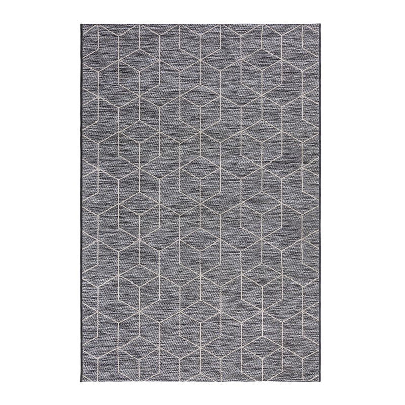 Modern Outdoor Rug - Liparo Napoli Black
