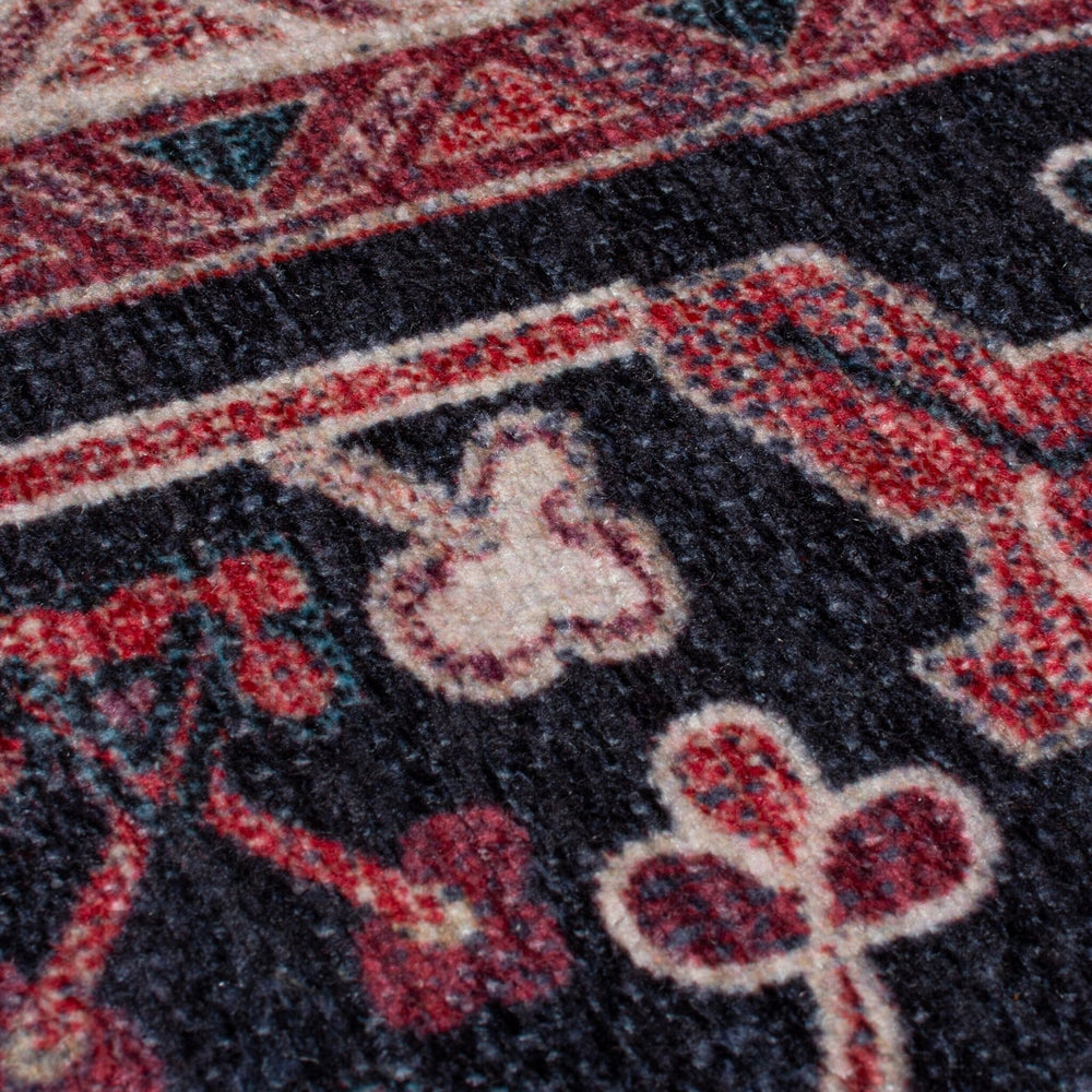 Washable Runner - Reido Traditional Red