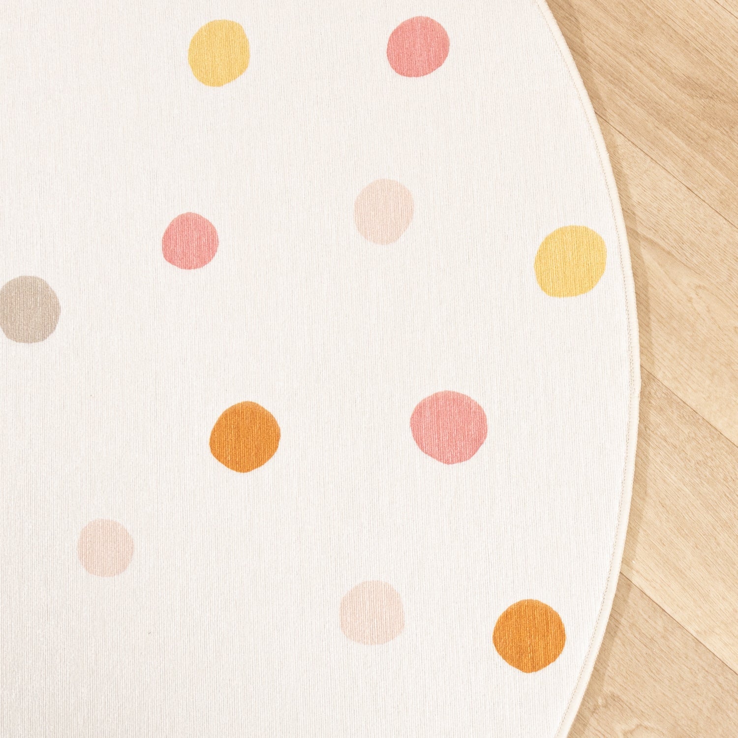 Round Washable Kids Rug - Evi Confetti Multicolour