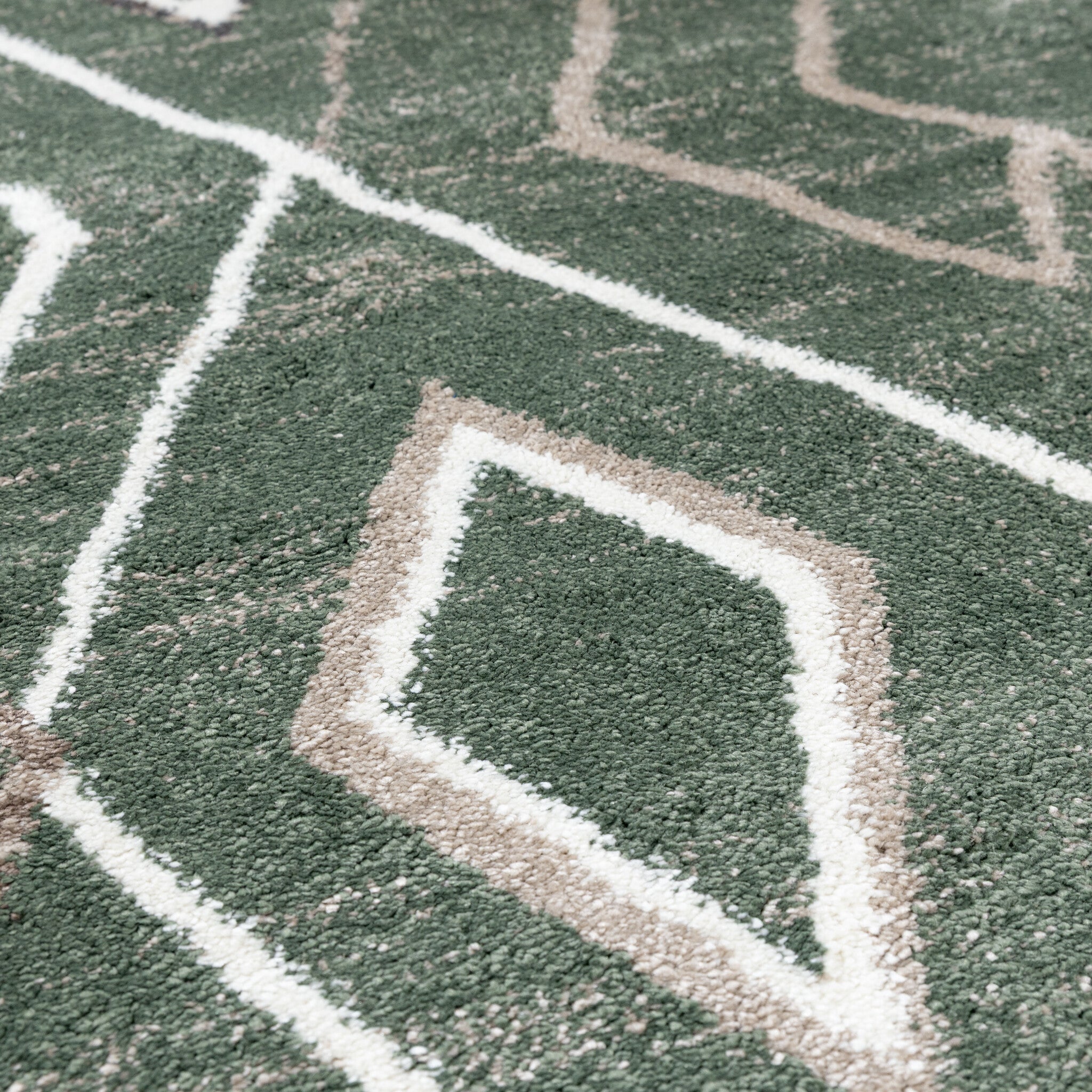 Berber rug round - Blend Diamond Green