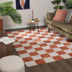 Checkerboard Rug - Blox Terracotta