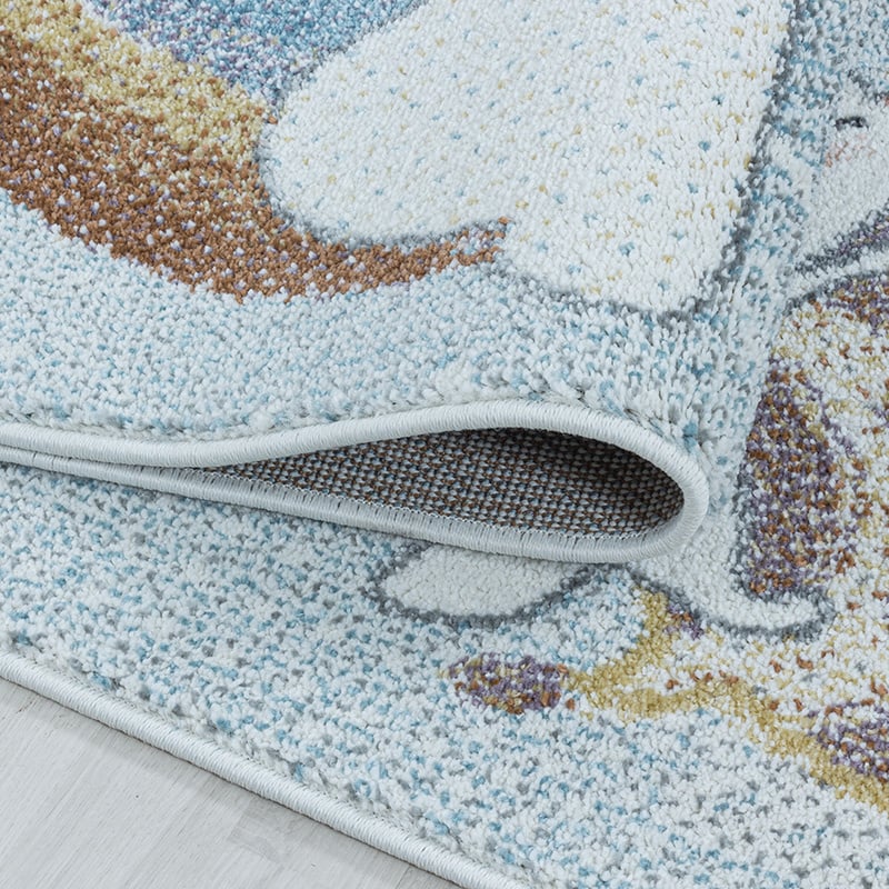 Children's floor rug - Lucy Giraffe Blue