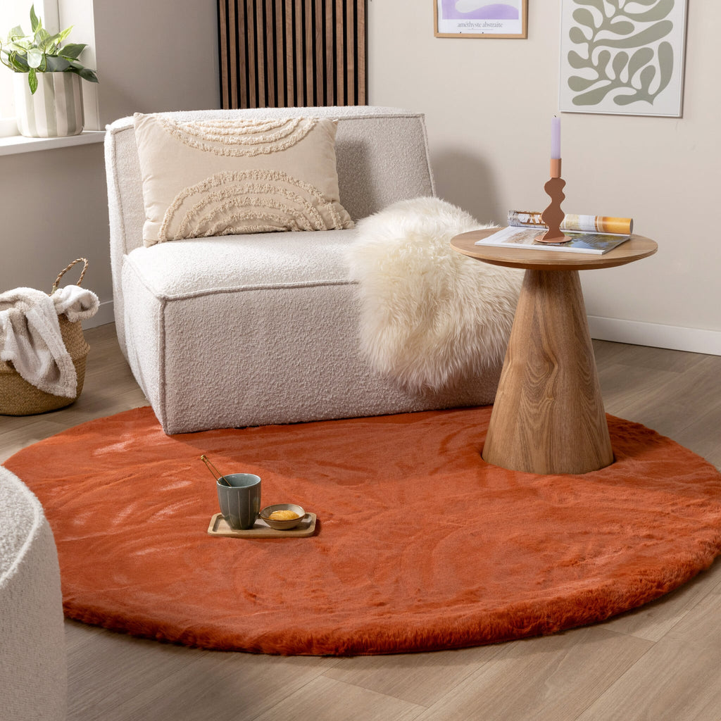 Round High Pile Rug - Comfy Supreme Terra
