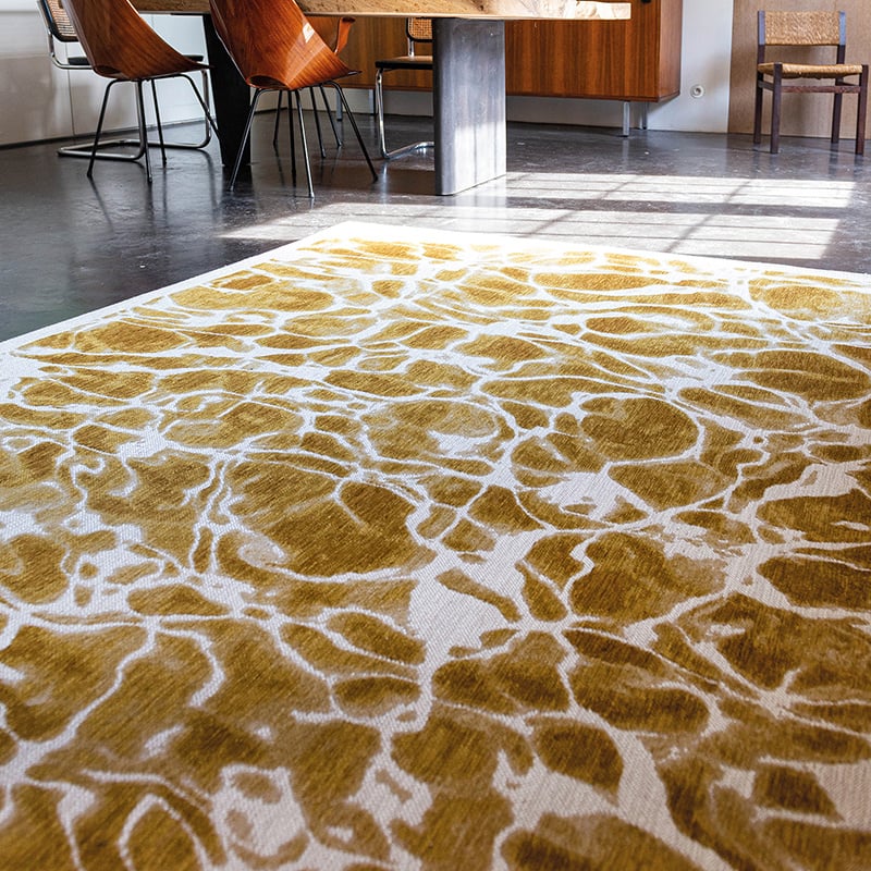Abstract floor rug - Swim Saffron 9349