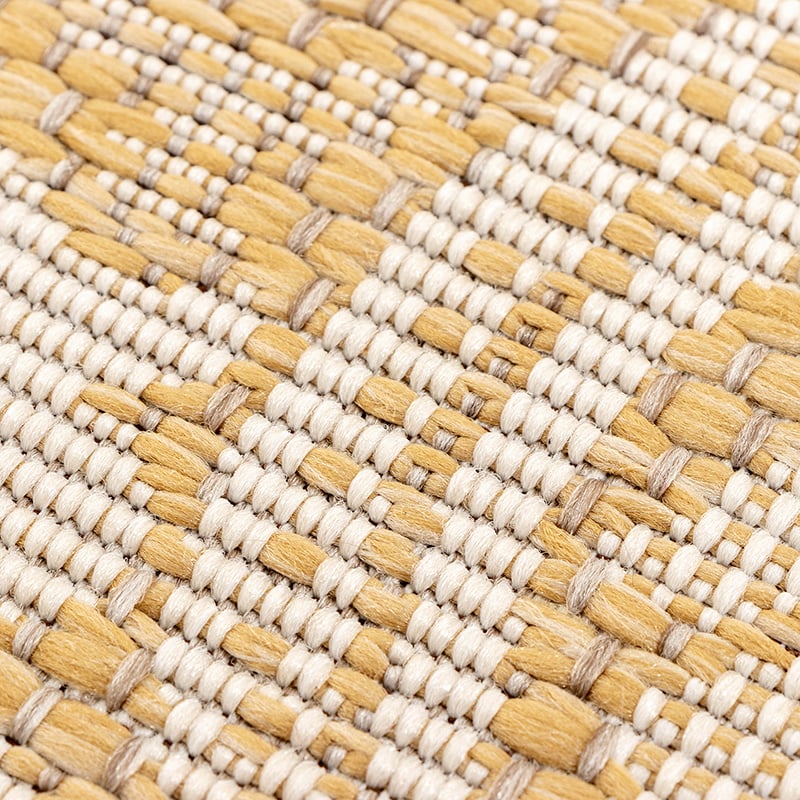 Round Outdoor Rug - Summer Oriental Yellow