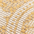 Round Outdoor Rug - Summer Oriental Yellow