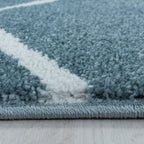 Low-pile floor rug - Smoothly Weave Blue/White