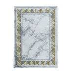 Modern Floor Rug - Marble Edge Grey/Gold