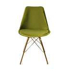 Green Velvet Chair - Gold Frame