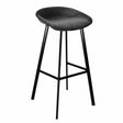 Velvet bar stool - Anthracite