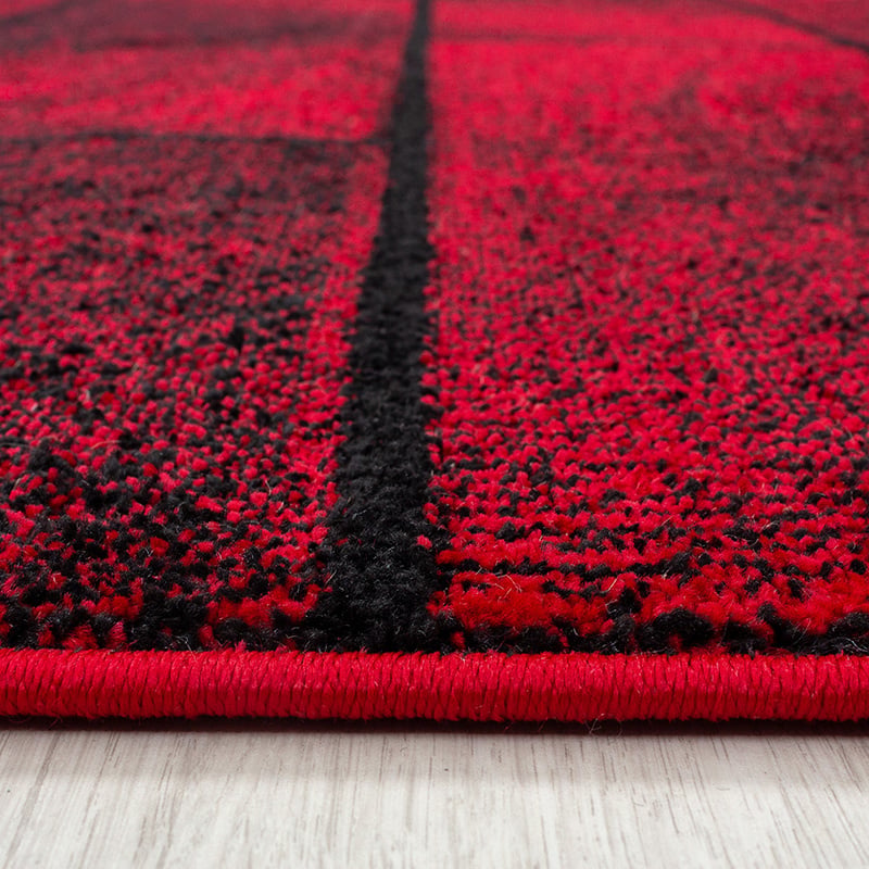 Modern floor rug - Brick Red 1110