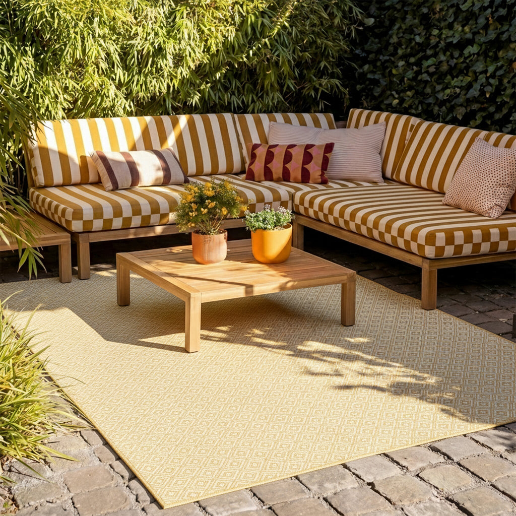 Outdoor Rug - Summer Tile Yellow