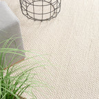 Round Wool Rug - Feline White