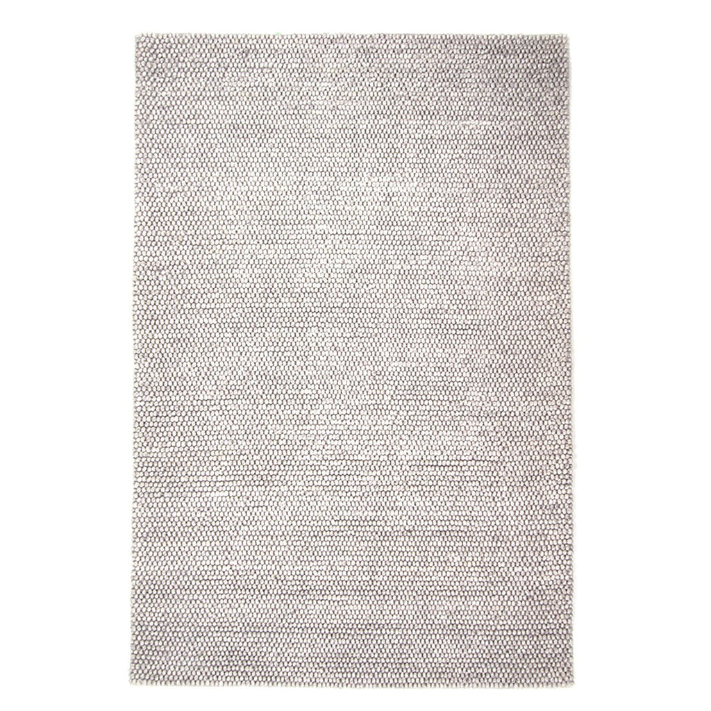 Wool Floor Rug - New Loop Light Grey 814
