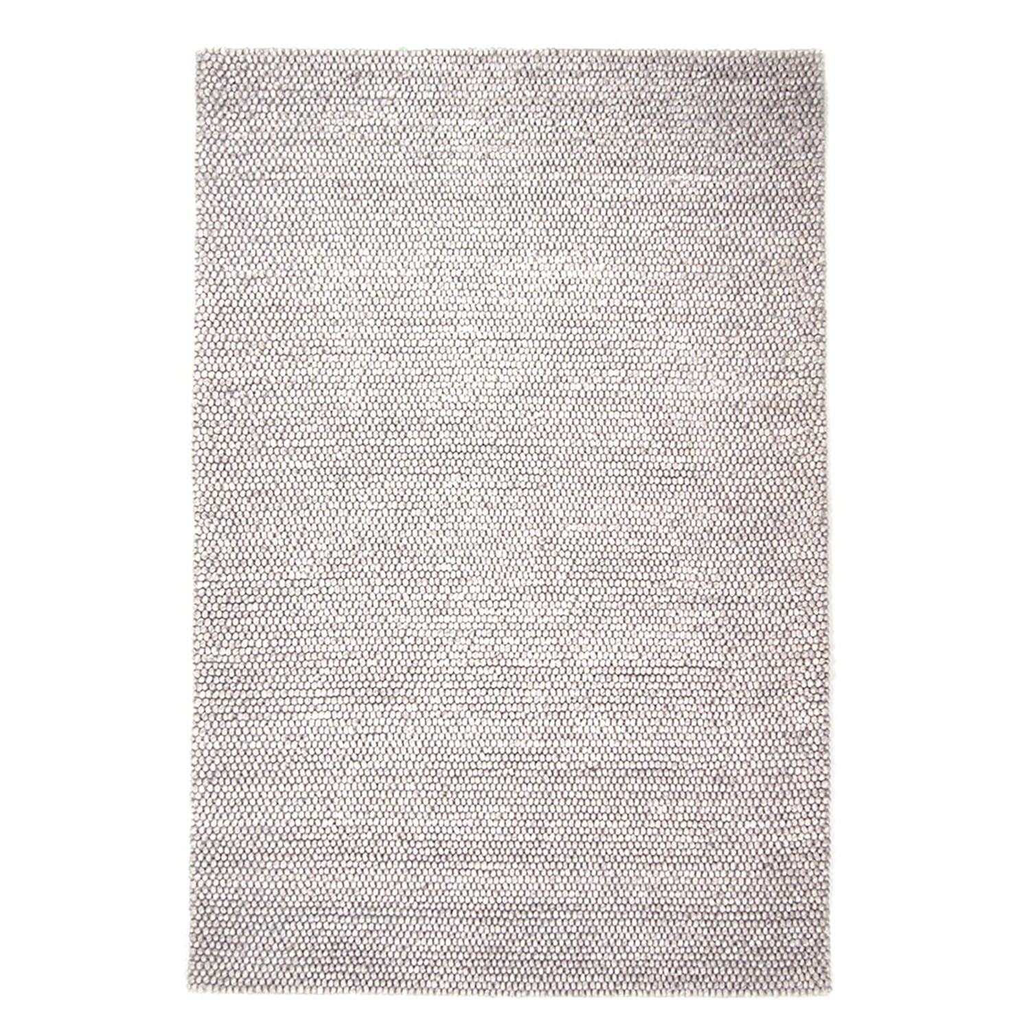 Wool Floor Rug - New Loop Light Grey 814