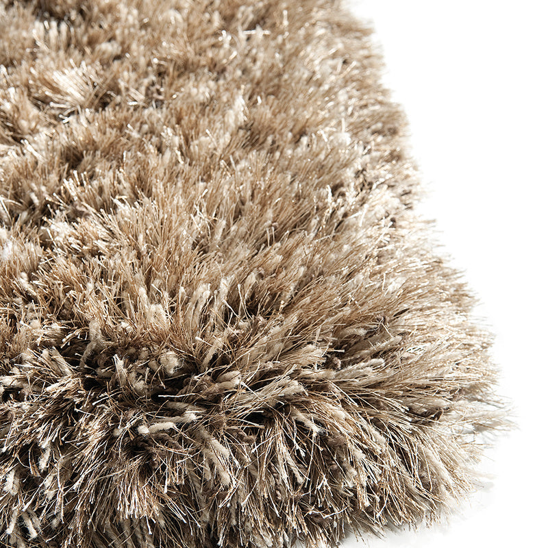 Round High Pile Floor Rug - Richmond Brown 600