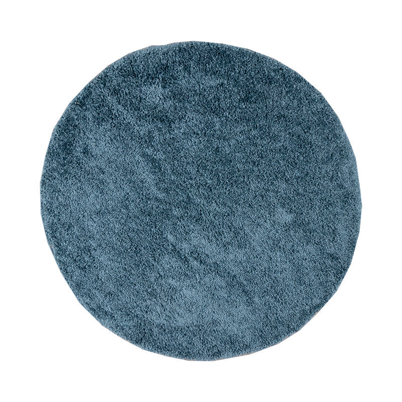 Round High Pile Rug - Lofty Blue