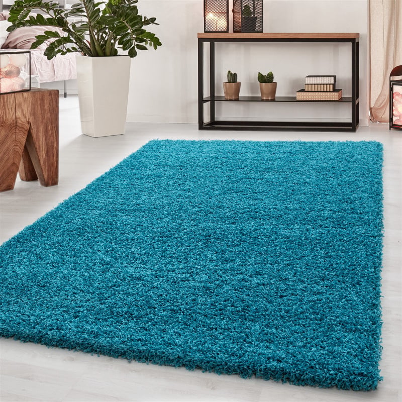 High-pile floor rug - Sade Turquoise