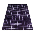 Modern floor rug - Streaky Scratch Purple/White