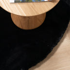 Round High Pile Rug - Comfy Supreme Black