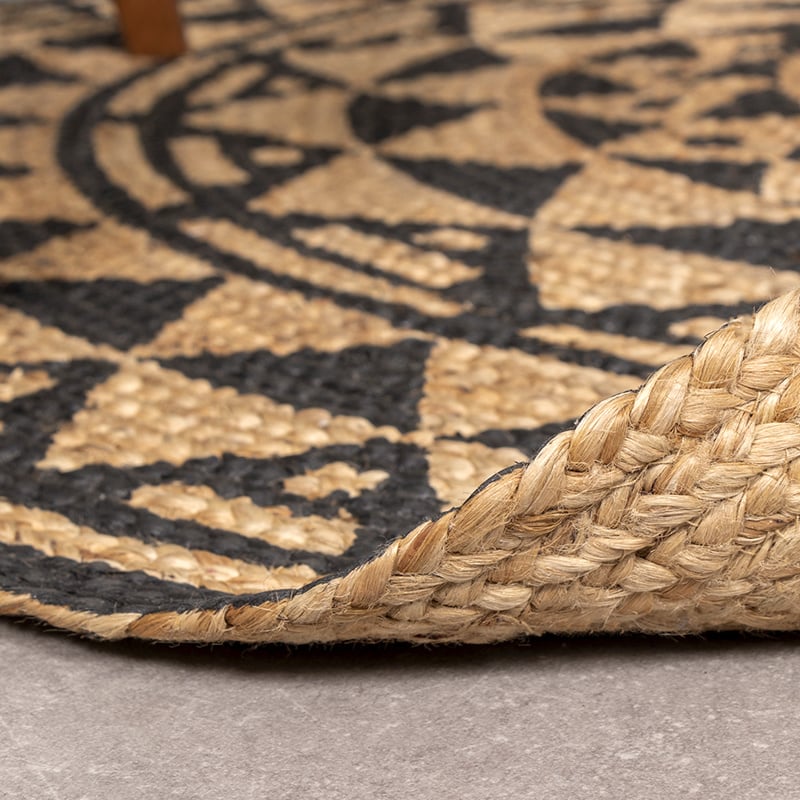 Round Jute Rug - Henna Maya Natural