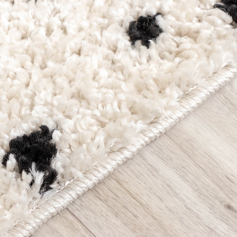 High Pile Rug - Grand Dots Cream/Black