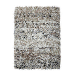 High-pile floor rug - Malta Taupe/Melange 6828