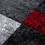 Modern floor rug - Tetris Red 1330