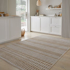 Washable floor rug - Elto Stripe Beige