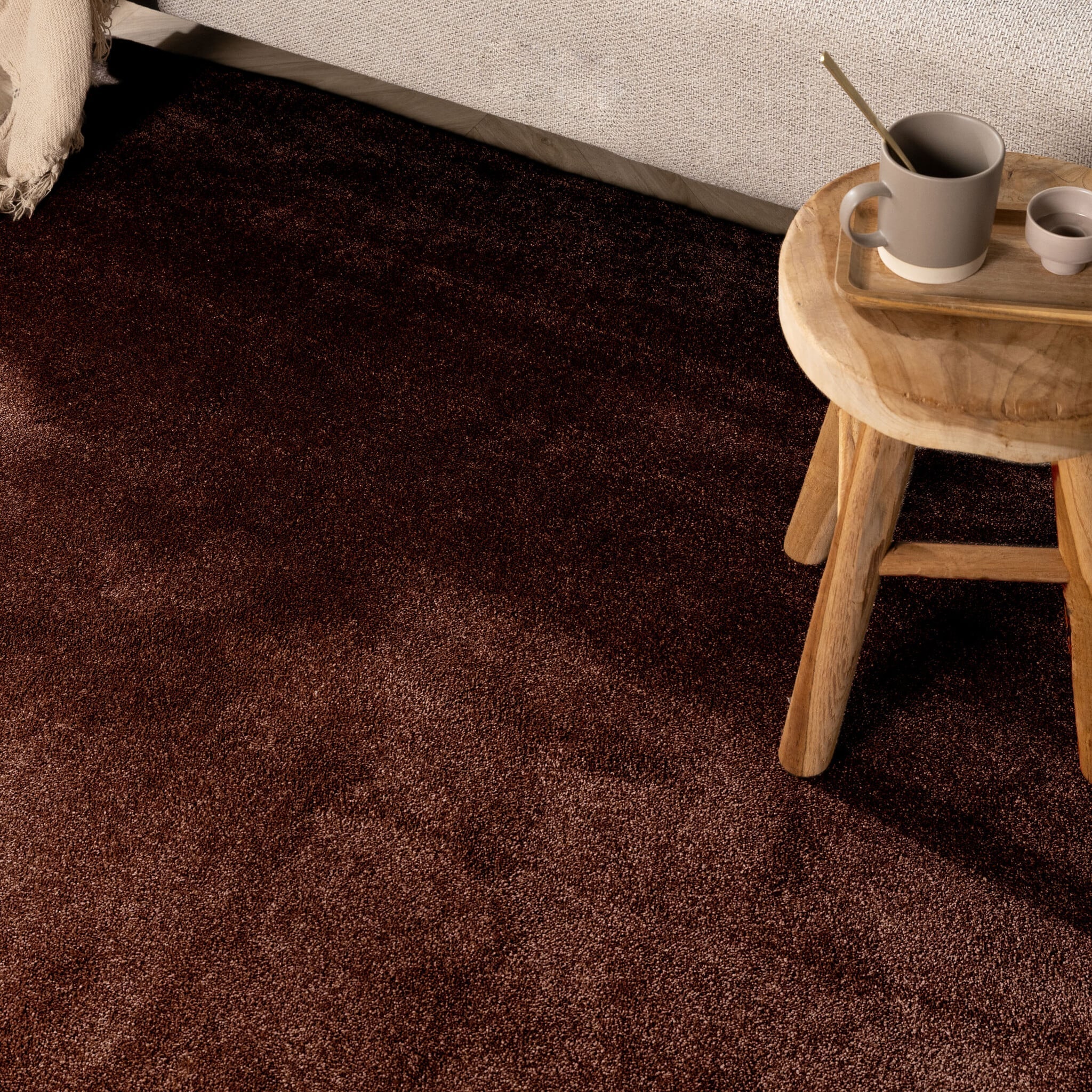 Washable rug - Clean Dark Brown