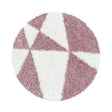 Round high-pile floor rug - Tuggy Pink