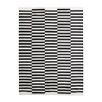 Striped Modern Rug - Dazzle Blocks Black/White