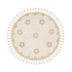 Round washable children's rug - Moos Flower Creme