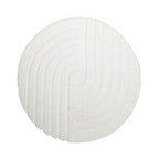 Round High Pile Rug - Carvy Curves Cream
