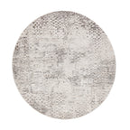 Round Low-Pile Floor Rug - Ghazi Brown/Cream 3600