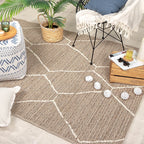 Jute Outdoor Rug - Fora Lines Natural