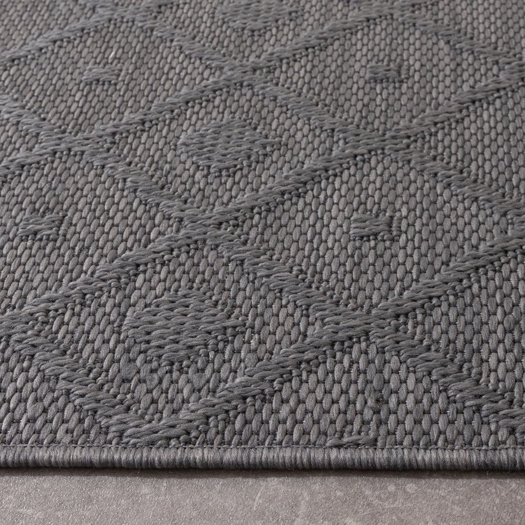 Indoor Outdoor Rug - Dunes Geo Anthracite