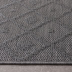 Indoor Outdoor Rug - Dunes Geo Anthracite