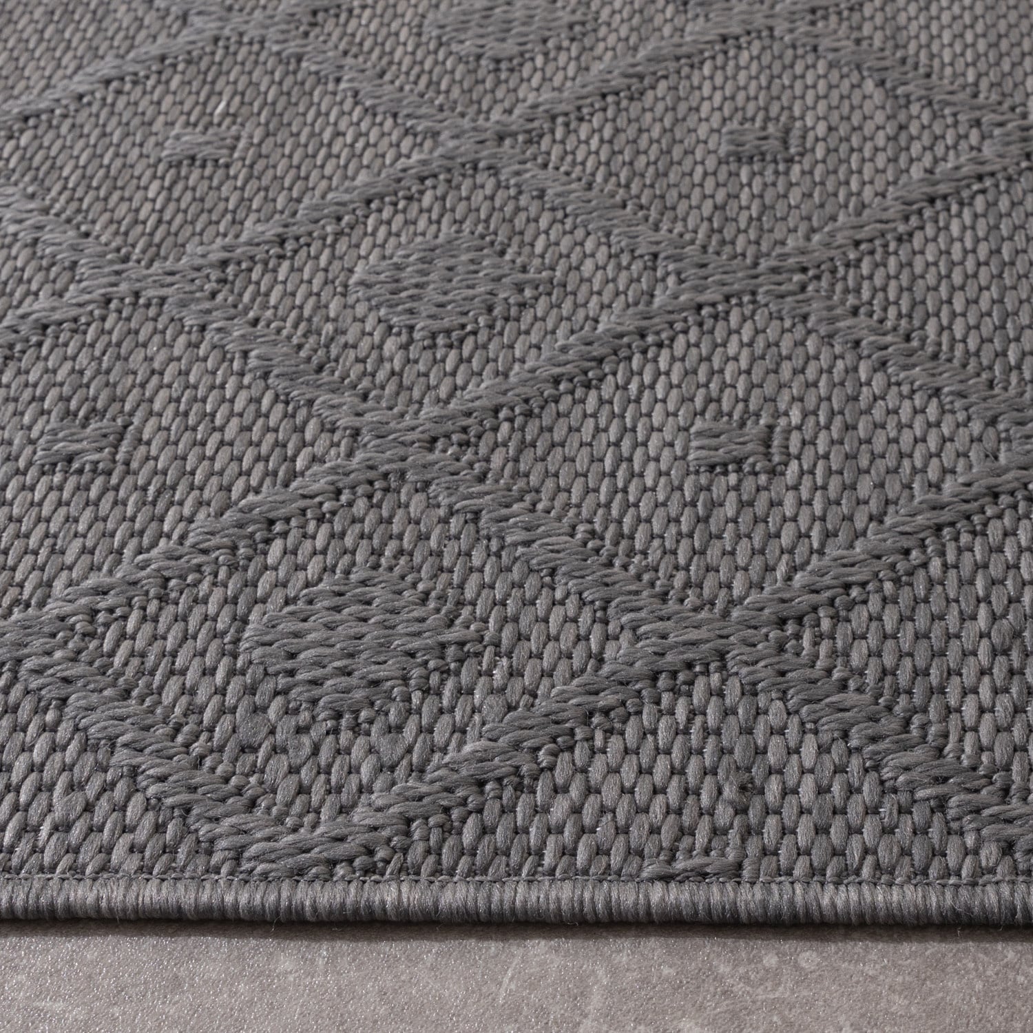 Indoor Outdoor Rug - Dunes Geo Anthracite