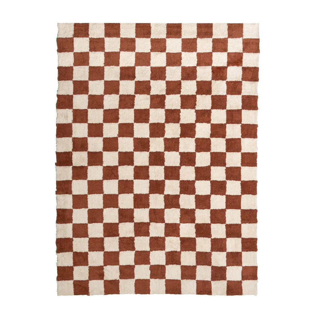 Retro Rug - Gambit Brown/White