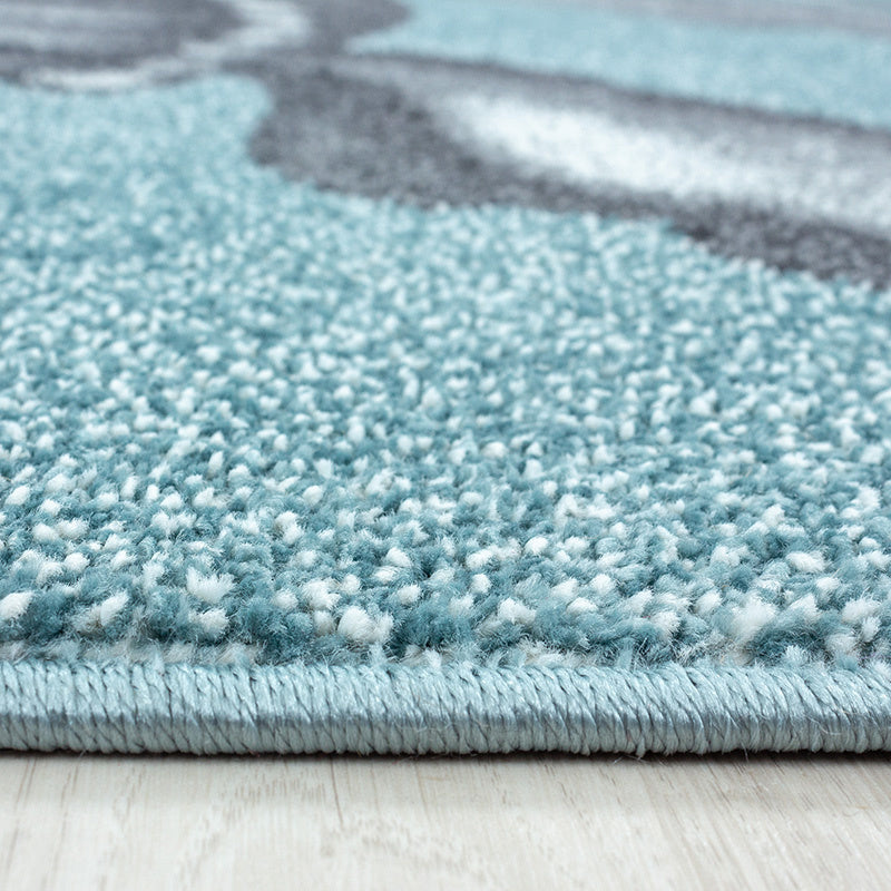 Children's Floor Rug - Bambi Turtle Blue
