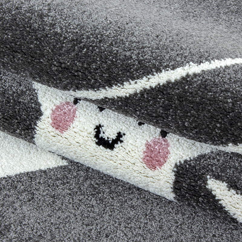 Children's Floor Rug - Anna Stars Grey