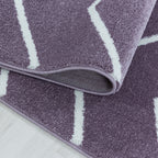 Low-pile floor rug - Smoothly Weave Purple/White