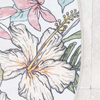 Round outdoor rug flowers - Poppy Cream